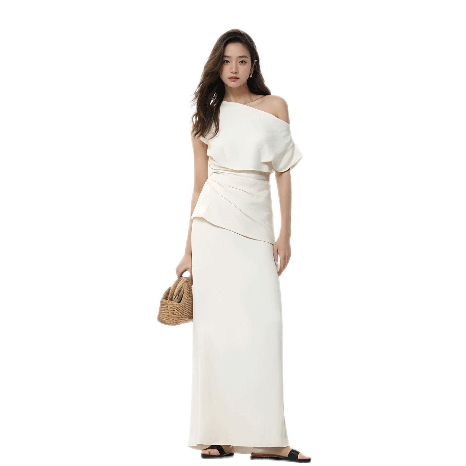 Summer Versatile Fashion Pleated Top & Slit Skirt Set S (80-95 jin) белый
Summer Versatile Fashion Pleated Top & Slit Skirt Set S (80-95 jin) белый
