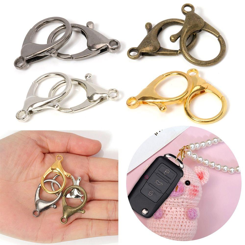 Silver Connector Keychains 35mm Keyring Hooks Unisex Key Chains Lobster clasp DIY Jewelry Making
Silver Connector Keychains 35mm Keyring Hooks Unisex Key Chains Lobster clasp DIY Jewelry Making