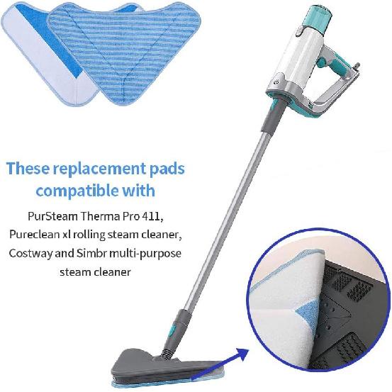 Треугольные сменные насадки для швабры для пароочистителя PureClean для PurSteam ThermaPro Elite 12 в 1 и совместимые с PureClean XL Rolling Steam Cleaner
Треугольные сменные насадки для швабры для пароочистителя PureClean для PurSteam ThermaPro Elite 12 в 1 и совместимые с PureClean XL Rolling Steam Cleaner