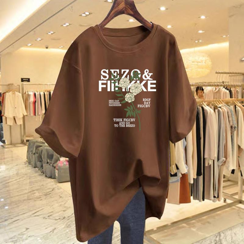 Heavy cotton short-sleeved T-shirt women s 2025 summer new American retro large size loose student top tide XXXL
Heavy cotton short-sleeved T-shirt women s 2025 summer new American retro large size loose student top tide XXXL