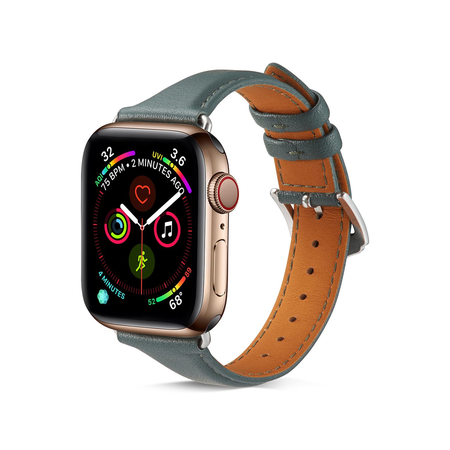 Genuine Leather Smart Watch Band Strap for Apple Watch Series 10 42mm/9 8 7 41mm/SE (2023) SE (2022) SE 6 5 4 40mm/3 2 1 38mm Green
Genuine Leather Smart Watch Band Strap for Apple Watch Series 10 42mm/9 8 7 41mm/SE (2023) SE (2022) SE 6 5 4 40mm/3 2 1 38mm Green