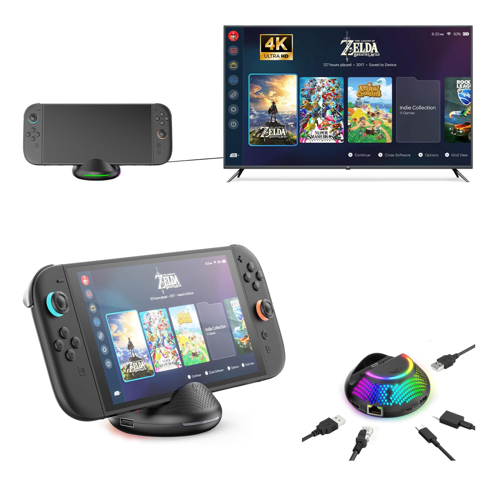 2025 New Multifunctional Switch Charging Stand with PD 60W Fast Wired RGB TV Connection Output for Switch TV No Switch Dock Replacement 5-in-1 (LAN чёрный
2025 New Multifunctional Switch Charging Stand with PD 60W Fast Wired RGB TV Connection Output for Switch TV No Switch Dock Replacement 5-in-1 (LAN чёрный