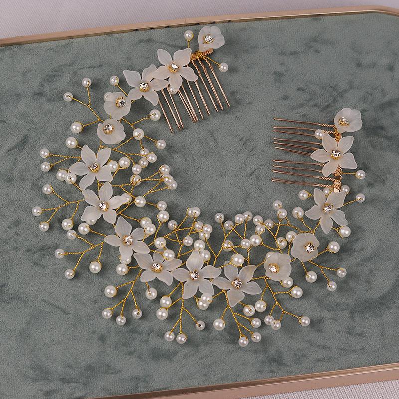 Свадебный гребень для волос с жемчугом и головной убор с лентами - аксессуар для свадебного и вечернего платья в корейском стиле
Свадебный гребень для волос с жемчугом и головной убор с лентами - аксессуар для свадебного и вечернего платья в корейском стиле