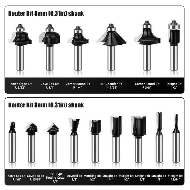 15 шт., набор фрез с хвостовиком 8 мм, прямая фреза для резки дерева, карбид вольфрама, резка, деревообработка 8mm shank without box чёрный
15 шт., набор фрез с хвостовиком 8 мм, прямая фреза для резки дерева, карбид вольфрама, резка, деревообработка 8mm shank without box чёрный