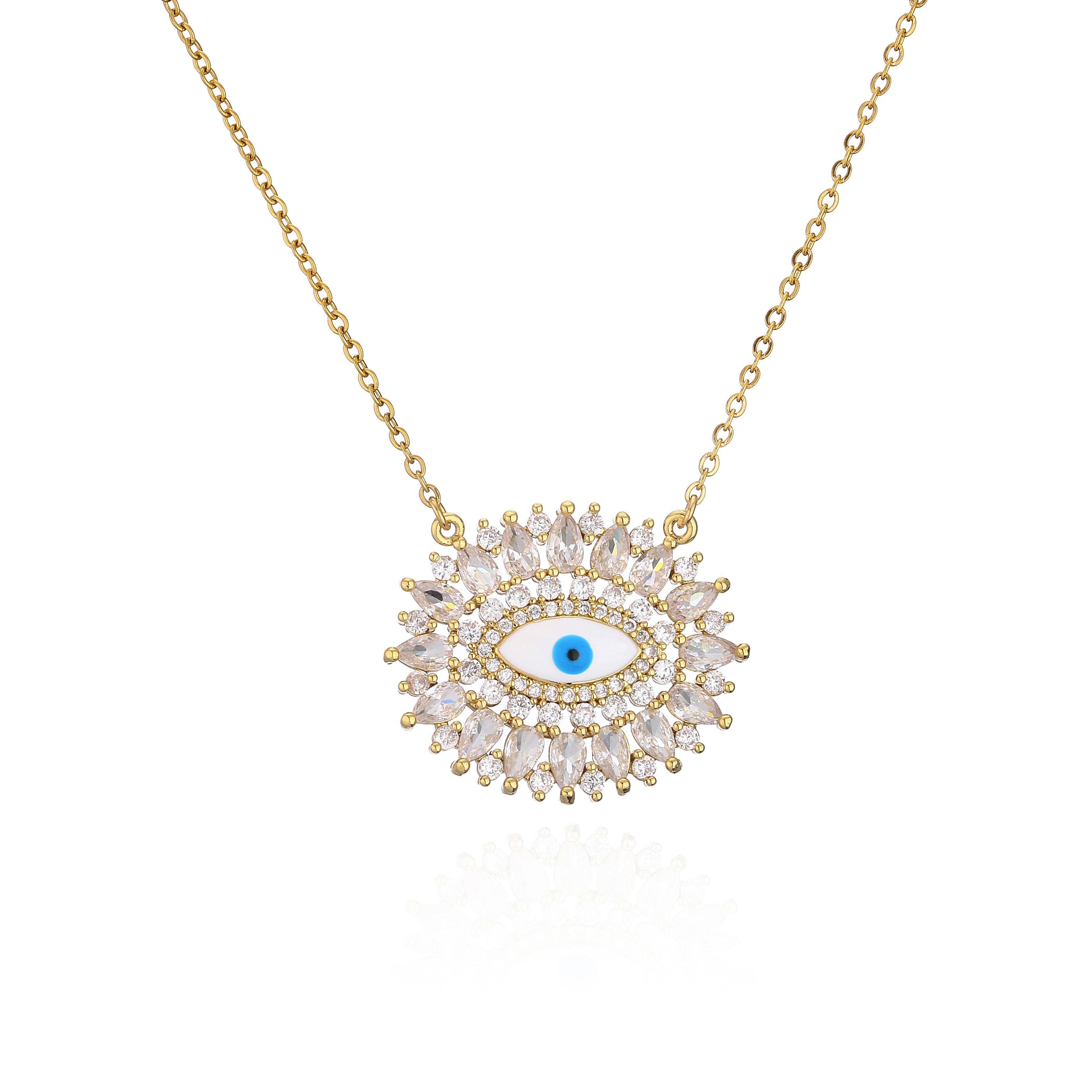 HECHENG,Stainless Steel Evil Eye Blue Rhinestone Pendant Necklace European And American Fashion Vintage Gothic Zircon Female золотой
HECHENG,Stainless Steel Evil Eye Blue Rhinestone Pendant Necklace European And American Fashion Vintage Gothic Zircon Female золотой