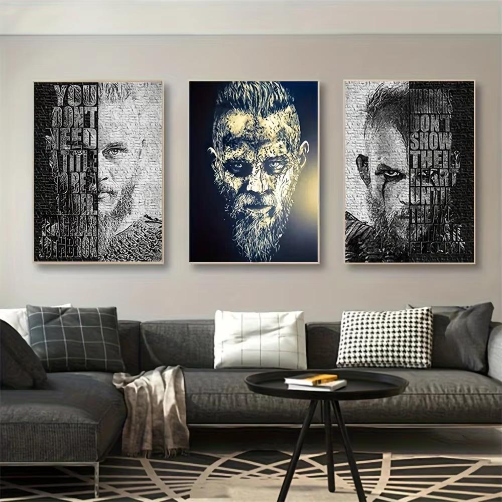 3pcs Viking King Ragnar Lothbrok Canvas Art Set - Inspirational Quotes & Striking Modern Portraits, Frameless Wall Decor for Liv (as the picture,20x30cm-3pcs)
3pcs Viking King Ragnar Lothbrok Canvas Art Set - Inspirational Quotes & Striking Modern Portraits, Frameless Wall Decor for Liv (as the picture,20x30cm-3pcs)