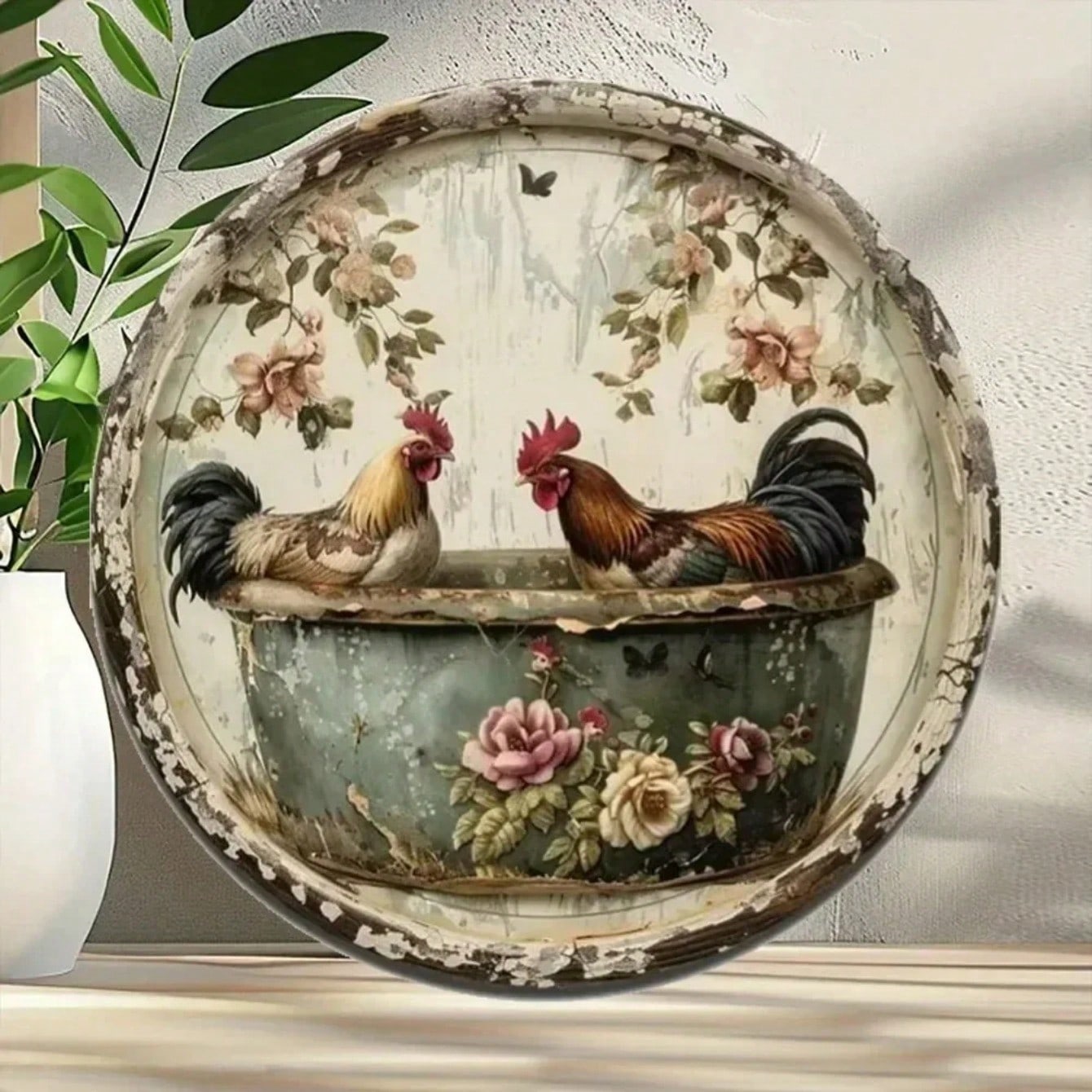 Винтажная гирлянда из куриц Металлическая арт-вывеска Кантри Ванная комната Кафе Домашний настенный декор разноцветный
Винтажная гирлянда из куриц Металлическая арт-вывеска Кантри Ванная комната Кафе Домашний настенный декор разноцветный