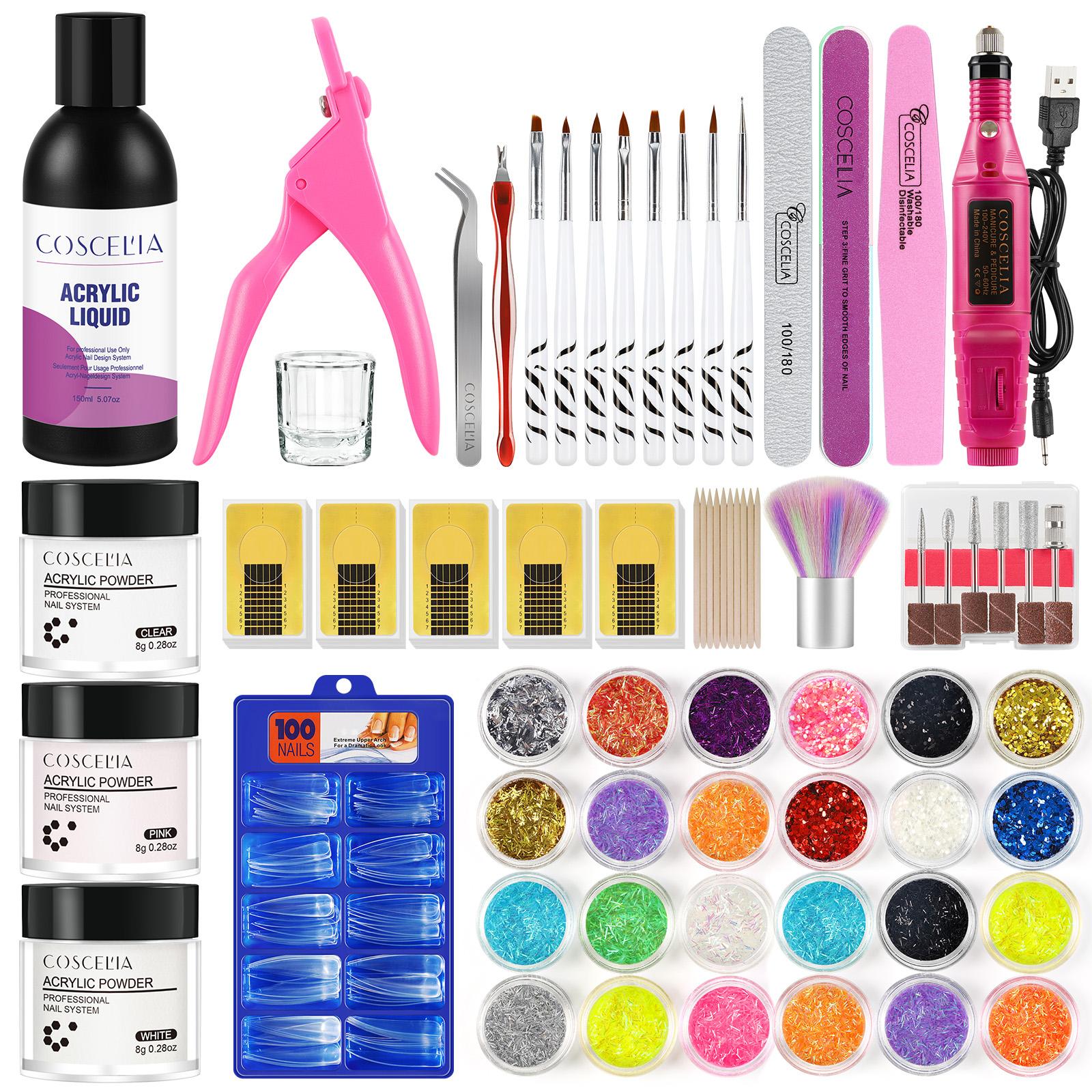 COSCELIA 8g Acrylic Powder for 3D Carving Quick Nail Extension Crystal Powder Set With 150ml Acrylic Liquid False Nails For Nail Art Building Set
COSCELIA 8g Acrylic Powder for 3D Carving Quick Nail Extension Crystal Powder Set With 150ml Acrylic Liquid False Nails For Nail Art Building Set