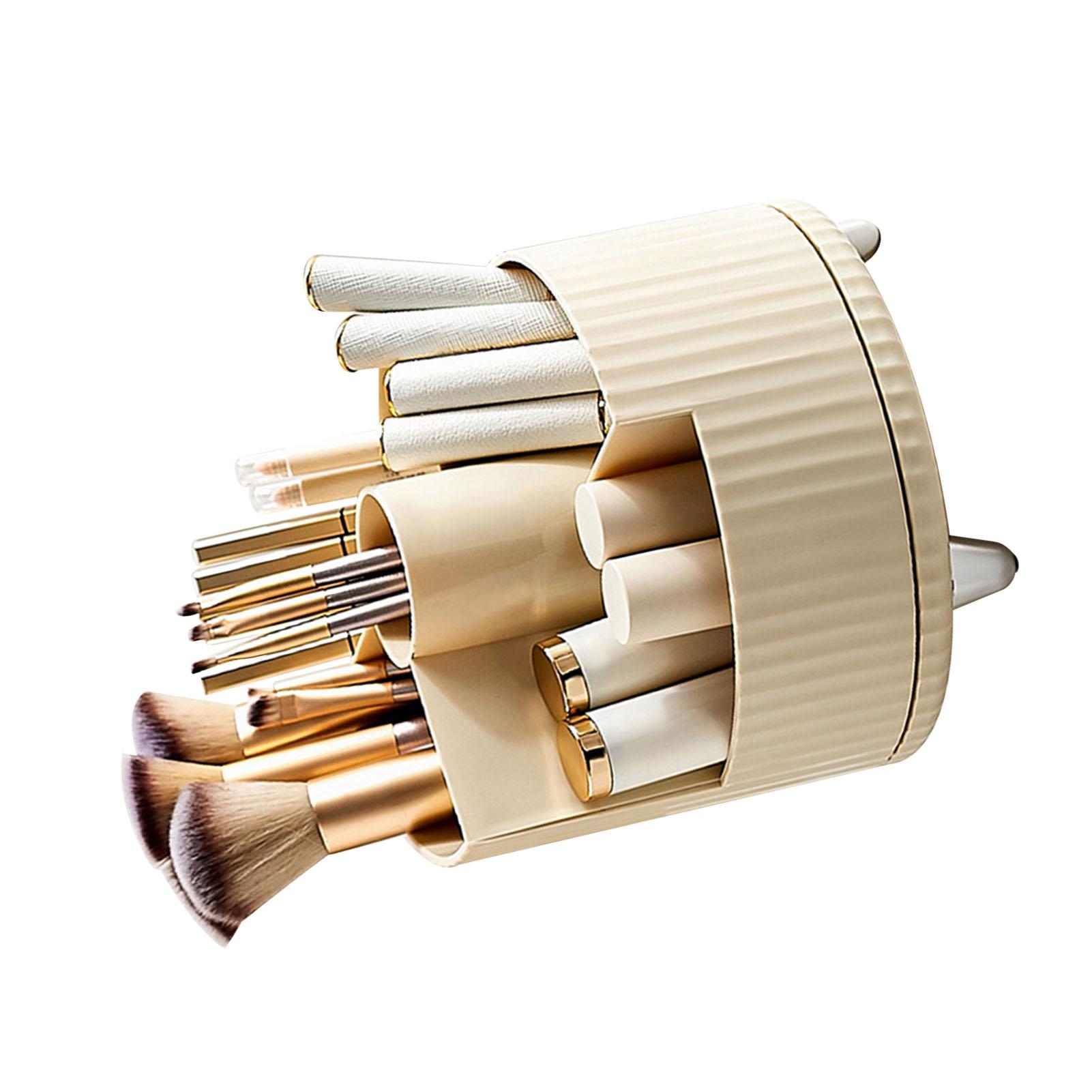 Подставка для кистей для макияжа, вращающийся на 360 градусов стакан для хранения косметики для туалетного столика, для маленьких духов, помады, крема
Подставка для кистей для макияжа, вращающийся на 360 градусов стакан для хранения косметики для туалетного столика, для маленьких духов, помады, крема