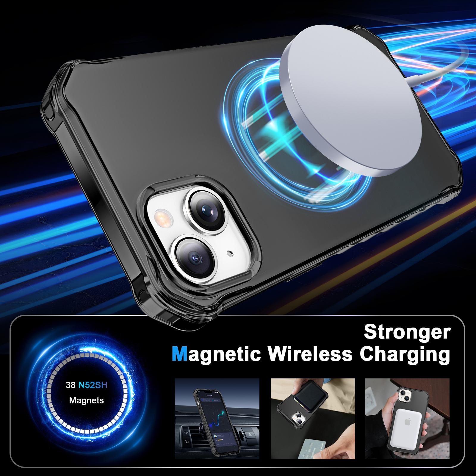 For iPhone 15 Case Compatible with MagSafe Small Wavy Edge PC+TPU Phone Cover Black
For iPhone 15 Case Compatible with MagSafe Small Wavy Edge PC+TPU Phone Cover Black