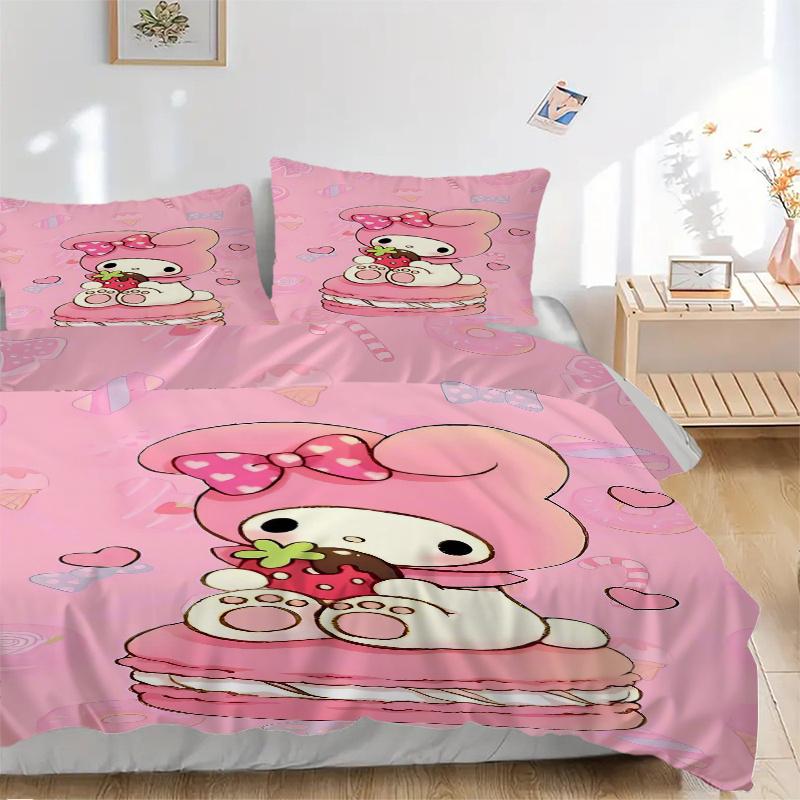 3pcs My Melody on a Pink Macaron Pattern Bedding Set, 1* Cover + 2*Pillowcases, Printed Bedding Set, Soft and Comfortable, Suitable for Bedr 135x200cm
3pcs My Melody on a Pink Macaron Pattern Bedding Set, 1* Cover + 2*Pillowcases, Printed Bedding Set, Soft and Comfortable, Suitable for Bedr 135x200cm
