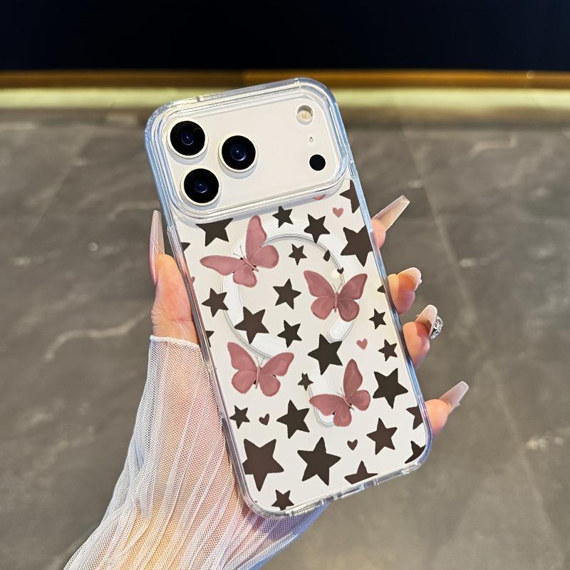 Star Butterfly Apple 17Pro Compatible Phone Case, Magnetic Large Hole, Fits Model 11-16, Transparent Black Apple 17 PRO MAX
Star Butterfly Apple 17Pro Compatible Phone Case, Magnetic Large Hole, Fits Model 11-16, Transparent Black Apple 17 PRO MAX