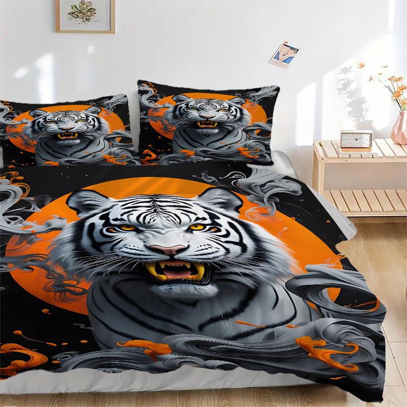 3pcs Tiger Print Duvet Cover Set - Includes 1 Duvet Cover and 2 Pillowcases, No Quilt Core, All-Season Home Decor yy251111064 135x200cm
3pcs Tiger Print Duvet Cover Set - Includes 1 Duvet Cover and 2 Pillowcases, No Quilt Core, All-Season Home Decor yy251111064 135x200cm