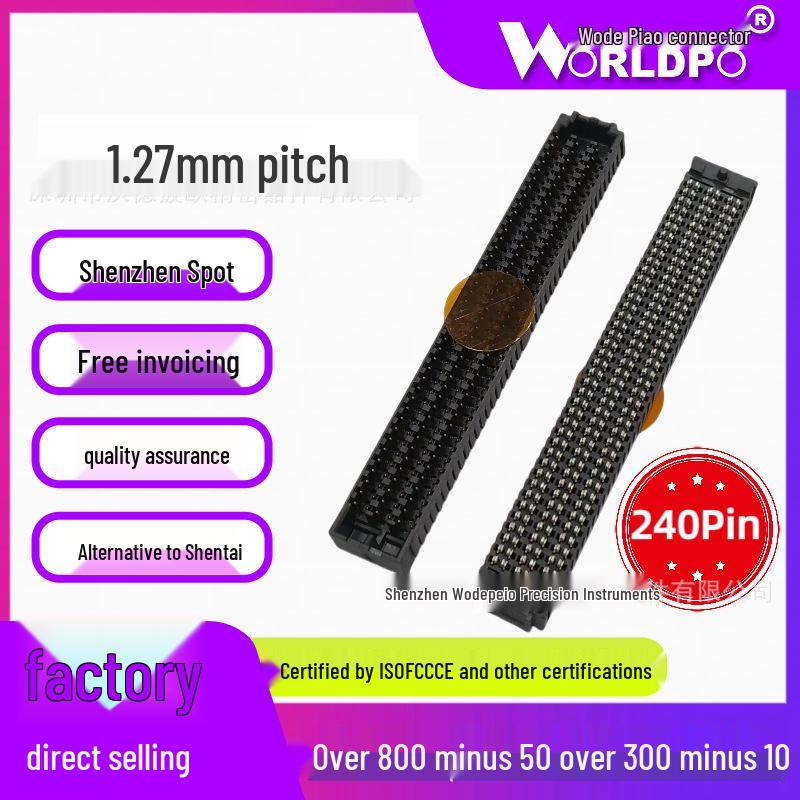 SEAM-40-02.0-L/S-06-2-A-K-TR Male 6-Row 240-Pin 1.27mm Connector, 7mm Mated Height
SEAM-40-02.0-L/S-06-2-A-K-TR Male 6-Row 240-Pin 1.27mm Connector, 7mm Mated Height