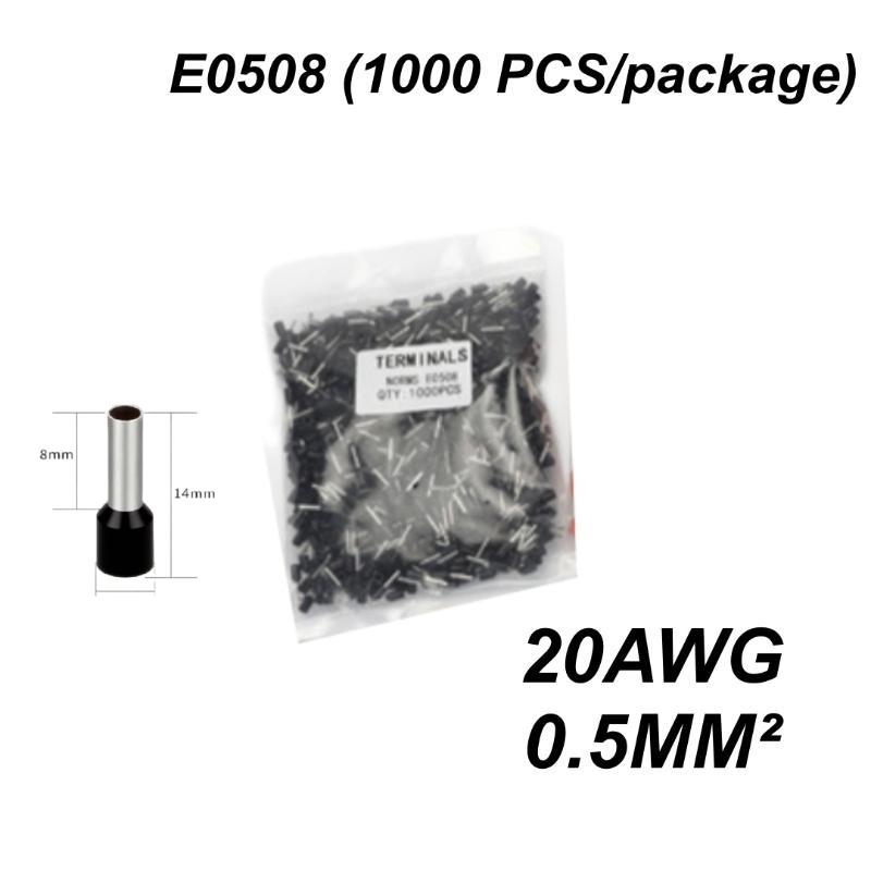 1000Pcs E0508 E7508 E1008 E1508 E2508 Ring Sleeve Tubular Crimp Terminals Electrical Wire Cable Ferrules Connectors E0508
1000Pcs E0508 E7508 E1008 E1508 E2508 Ring Sleeve Tubular Crimp Terminals Electrical Wire Cable Ferrules Connectors E0508