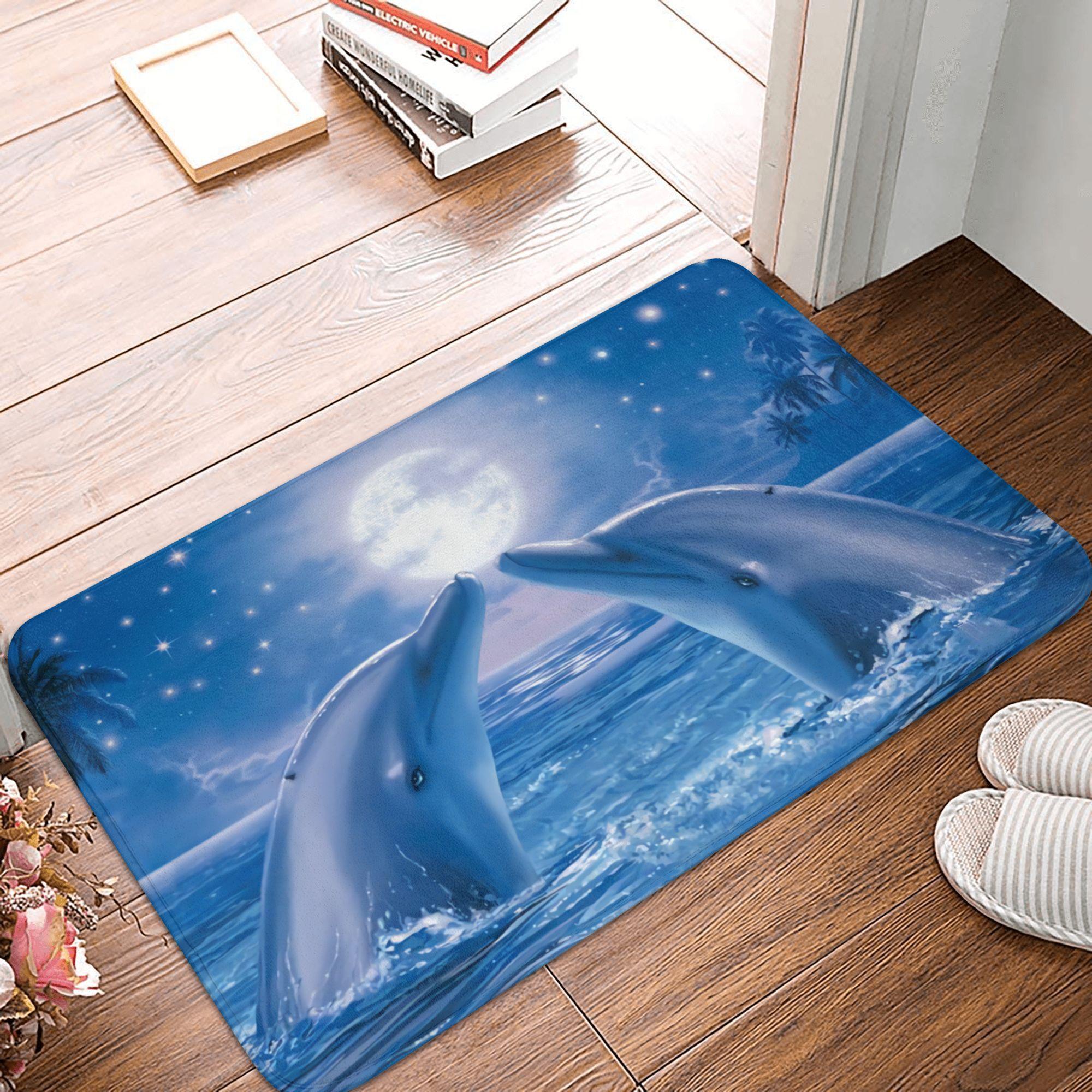 Funny Dolphin Ocean Animal Doormat Non-Slip Entrance Bathroom Kitchen Door Floor Mat Sea Creature Living Room Carpet Rug 40cmx60cm
Funny Dolphin Ocean Animal Doormat Non-Slip Entrance Bathroom Kitchen Door Floor Mat Sea Creature Living Room Carpet Rug 40cmx60cm