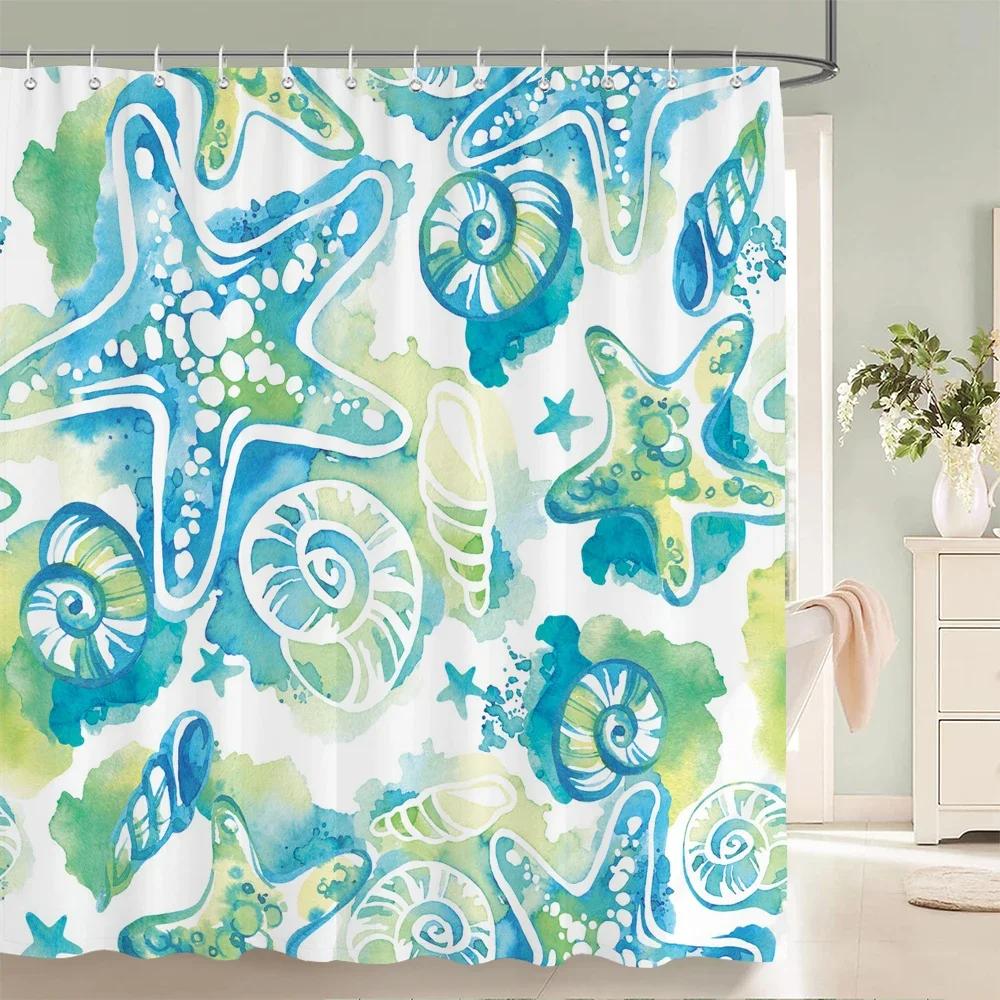 3D Cartoon Ocean Starfish Shell Printing Shower Curtain Polyester Waterproof Fabric Bathroom Curtains Decor Partition Screen W60H190(CM)-1 Pcs
3D Cartoon Ocean Starfish Shell Printing Shower Curtain Polyester Waterproof Fabric Bathroom Curtains Decor Partition Screen W60H190(CM)-1 Pcs