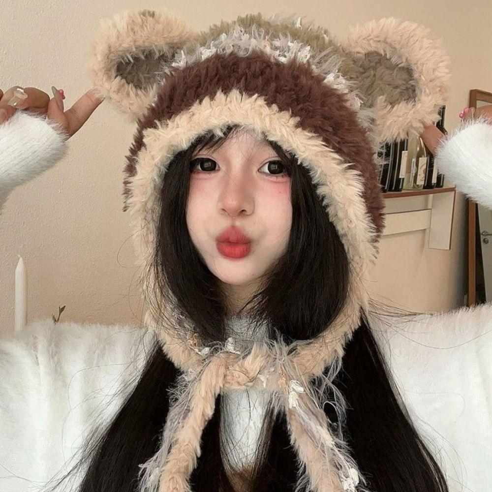 Korean Faux Fur Bucket Hat Plush Women Fluffy Hat Vintage Cute Bear Ear Hat Female коричневий
Korean Faux Fur Bucket Hat Plush Women Fluffy Hat Vintage Cute Bear Ear Hat Female коричневий