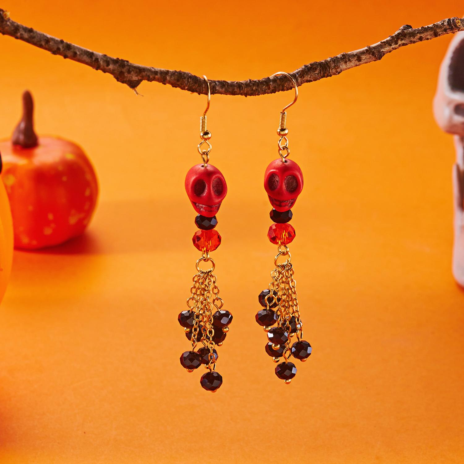 Halloween Creative Skull Tassel Earrings for Women Creative Colorful Skeleton Bowknot Drop Earring Cosplay Party Jewelry Gift
Halloween Creative Skull Tassel Earrings for Women Creative Colorful Skeleton Bowknot Drop Earring Cosplay Party Jewelry Gift