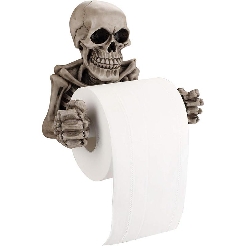 Resin Skull Toilet Paper Holder Wall Mount Tissue Roll Paper Storage Holder Skeleton Shelf Rack Bathroom Halloween Decor
Resin Skull Toilet Paper Holder Wall Mount Tissue Roll Paper Storage Holder Skeleton Shelf Rack Bathroom Halloween Decor