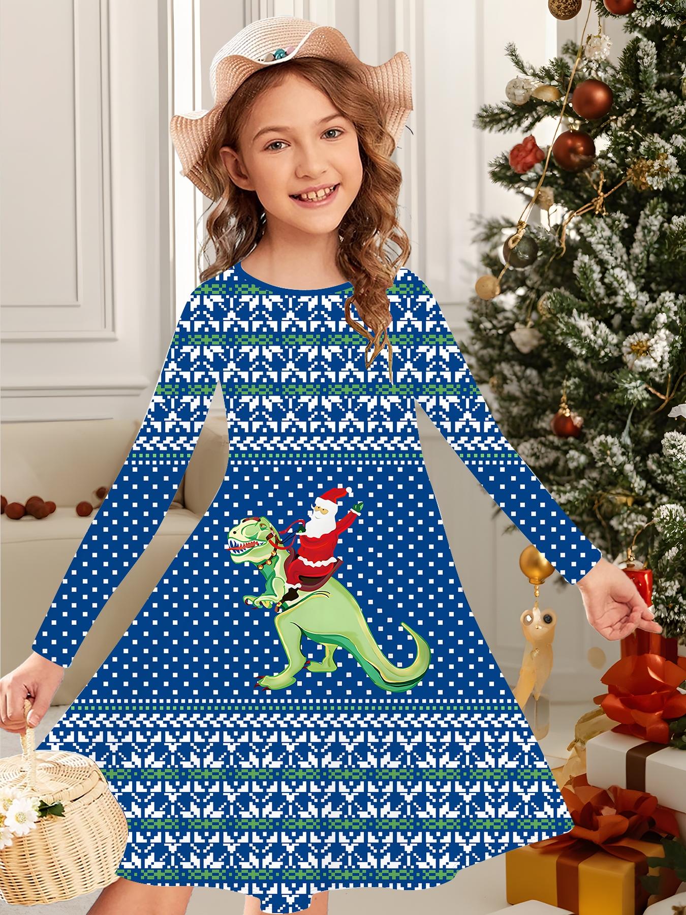 Модное осенне-зимнее платье для девочек, 3D Рождественский принт, Круглый вырез, Длинное детское платье-футболка, Повседневное универсальное, Рождественская одежда 170 синий
Модное осенне-зимнее платье для девочек, 3D Рождественский принт, Круглый вырез, Длинное детское платье-футболка, Повседневное универсальное, Рождественская одежда 170 синий