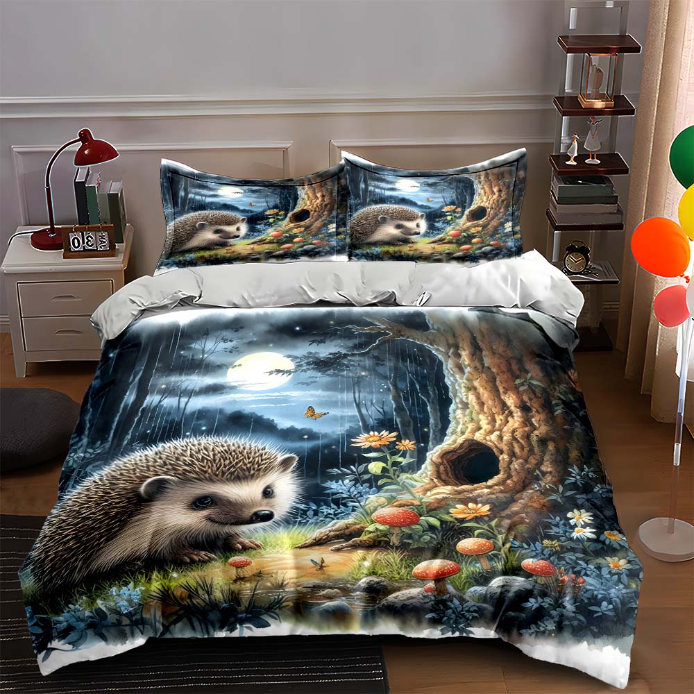 Forest hedgehog design. Bedding Duvet cover sets Duvet covers Pillowcases gifts (1 * Duvet Cover 2 * Pillowcases, without duvet insert) 135x200cm
Forest hedgehog design. Bedding Duvet cover sets Duvet covers Pillowcases gifts (1 * Duvet Cover 2 * Pillowcases, without duvet insert) 135x200cm