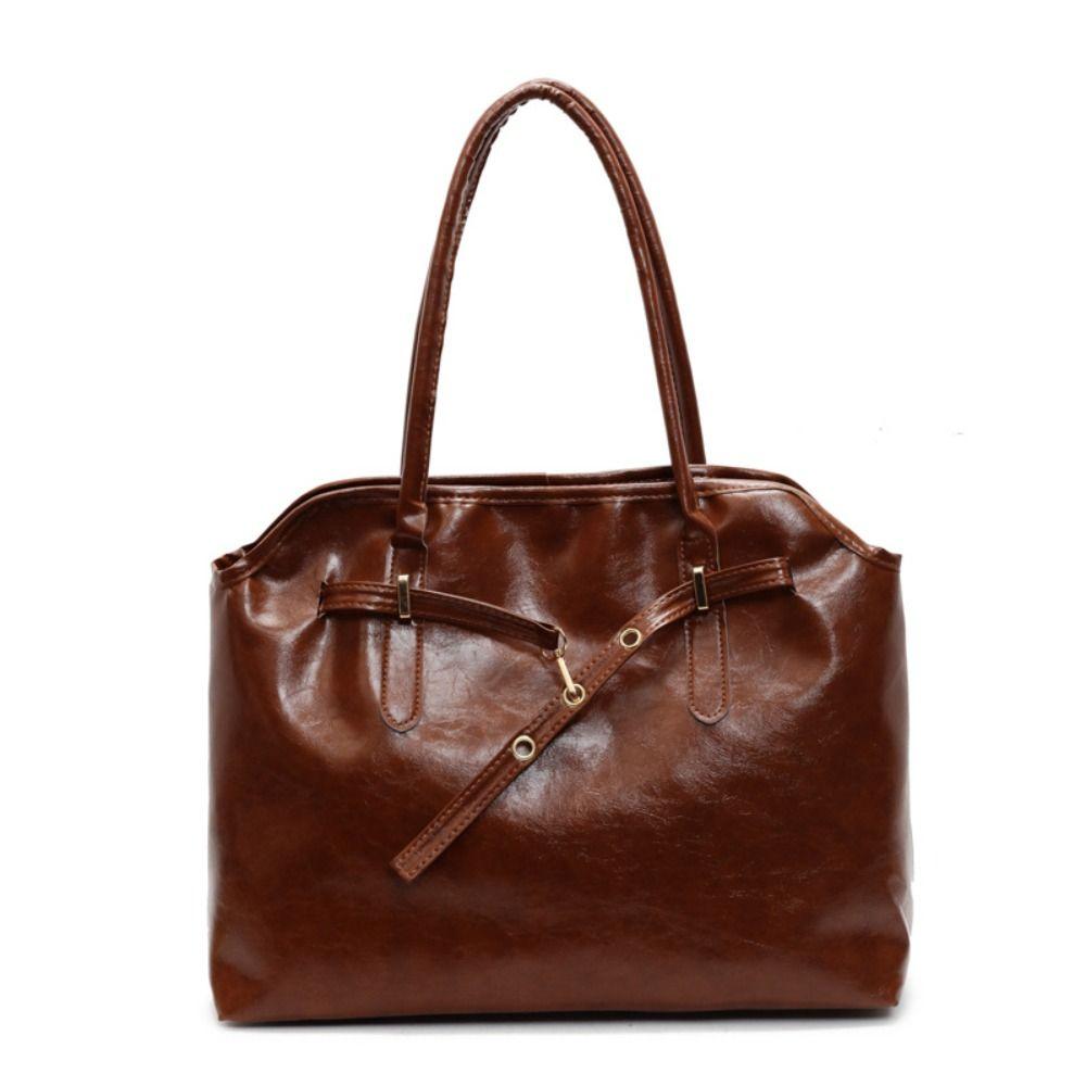 Korean Style Retro Shoulder Bag Brown Tote Bag Fashionable Ladies Briefcase Office Worker чорний
Korean Style Retro Shoulder Bag Brown Tote Bag Fashionable Ladies Briefcase Office Worker чорний