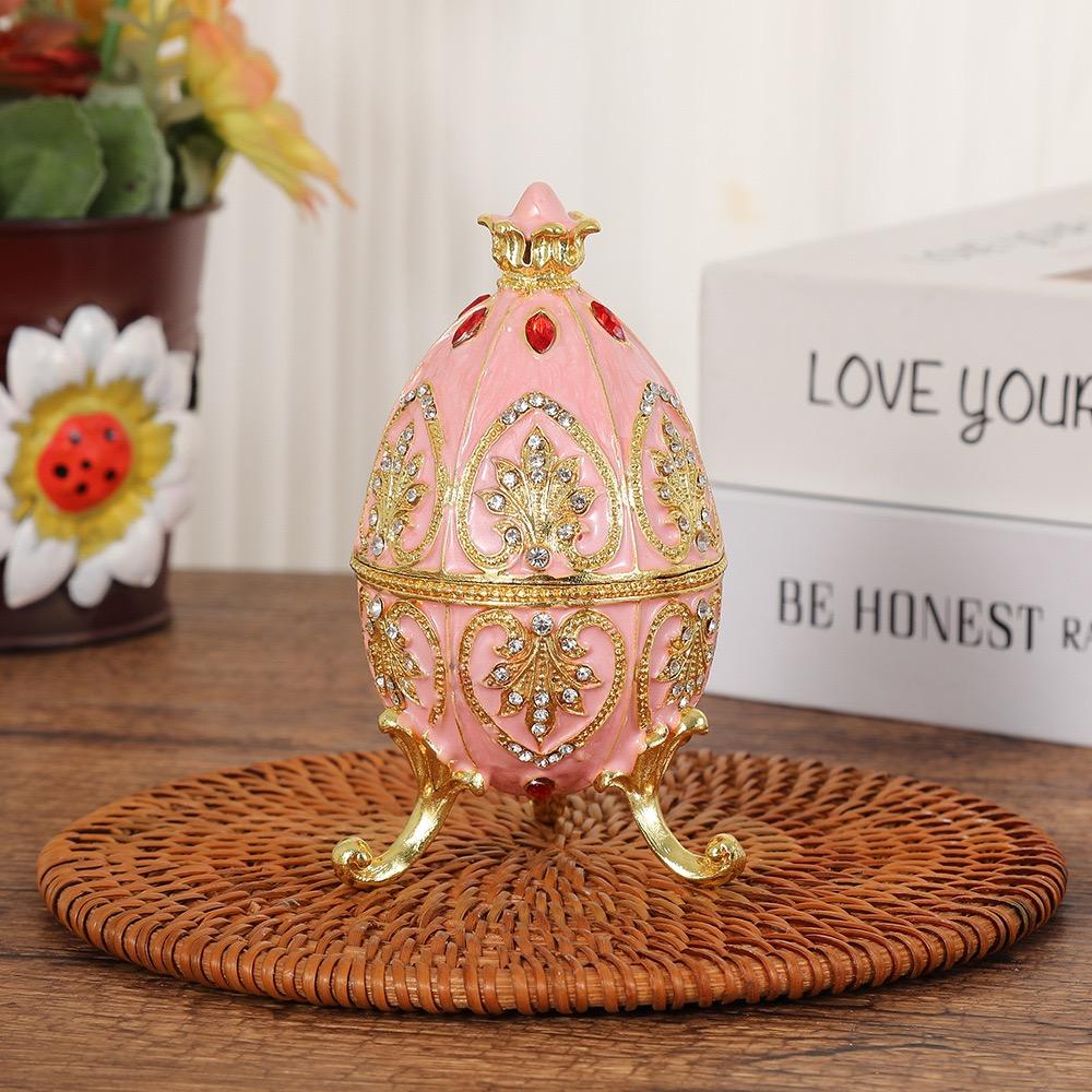 Egg Shape Jewelry Storage Box Inlaid Gem Organizer Alloy Tall Feet Storage Jar Earrings Ring Holder Unique Dresser Decoration
Egg Shape Jewelry Storage Box Inlaid Gem Organizer Alloy Tall Feet Storage Jar Earrings Ring Holder Unique Dresser Decoration