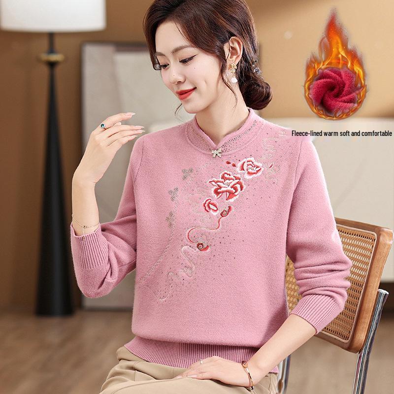 Мамин зимний флисовый базовый слой: Теплый вышитый свитер для женщин среднего и пожилого возраста 2XL (for 120-130 catties) розовый
Мамин зимний флисовый базовый слой: Теплый вышитый свитер для женщин среднего и пожилого возраста 2XL (for 120-130 catties) розовый