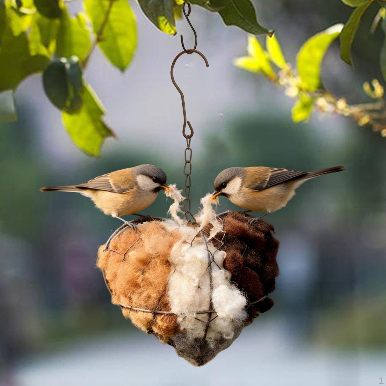 Bird Nesting Heart Nest Material Holder, Iron, Decorative Winter for Boxes, Hummingbird
Bird Nesting Heart Nest Material Holder, Iron, Decorative Winter for Boxes, Hummingbird
