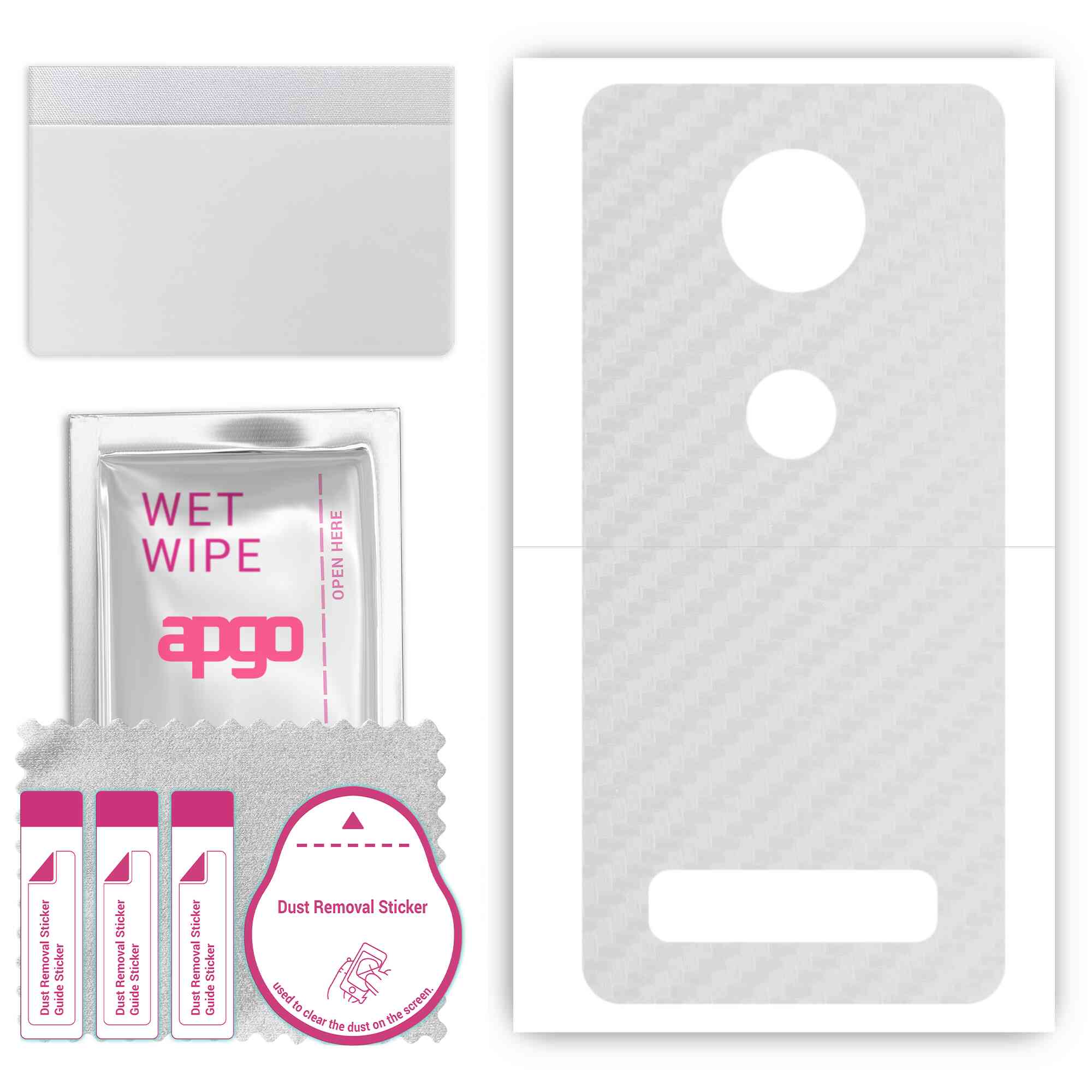 Apgo Protective Skin Sticker for the back compatible with Motorola Moto Z4, Wrap Film, Foil, Vinyl - Pattern Transparent Carbon
Apgo Protective Skin Sticker for the back compatible with Motorola Moto Z4, Wrap Film, Foil, Vinyl - Pattern Transparent Carbon