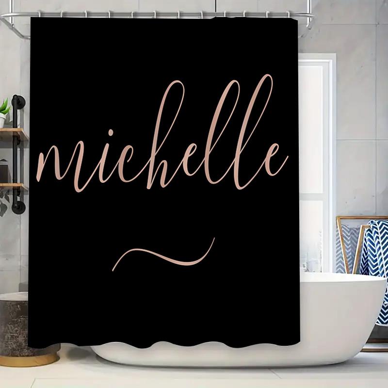 Shower Curtains Custom Name Decorative Bathroom Rug Sets Rose Gold Script Lettering Shower Curtain W60H190(CM)-1 Pcs
Shower Curtains Custom Name Decorative Bathroom Rug Sets Rose Gold Script Lettering Shower Curtain W60H190(CM)-1 Pcs