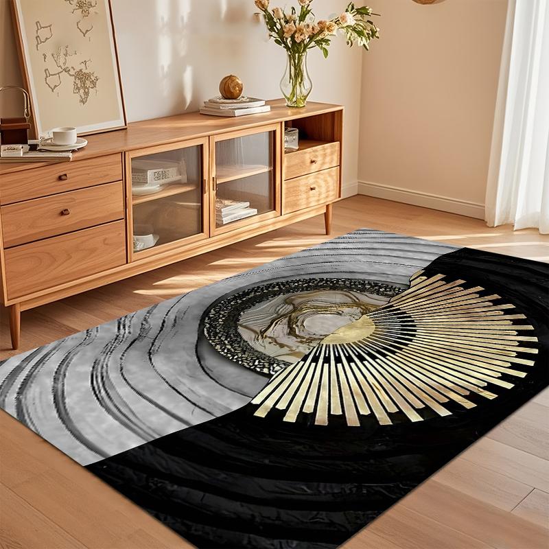 Luxury Gold Sunburst Rug Marble & Geometric Doormat NonSlip Easy Clean Modern Decor Carpet for Living Room Bedroom Pet Friendly 40cm x 60cm
Luxury Gold Sunburst Rug Marble & Geometric Doormat NonSlip Easy Clean Modern Decor Carpet for Living Room Bedroom Pet Friendly 40cm x 60cm