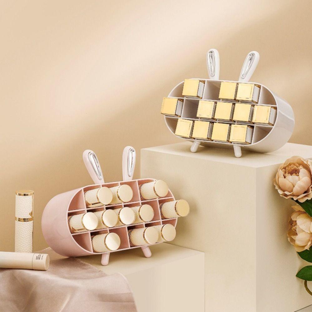 Милый держатель для кистей для макияжа, кроличьи ушки, футляр для хранения блеска для губ, коробка для хранения помады, органайзер для косметики 
Милый держатель для кистей для макияжа, кроличьи ушки, футляр для хранения блеска для губ, коробка для хранения помады, органайзер для косметики