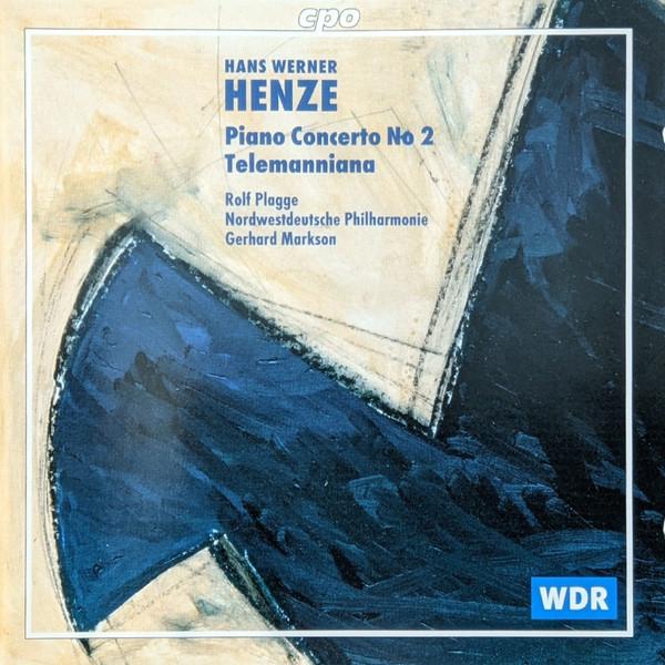 CD HENZE, PLAGGE; MARKSON - Henze: Piano Concerto No.2, Teleman 9993222 cpo 2000 Germany Classical Used
CD HENZE, PLAGGE; MARKSON - Henze: Piano Concerto No.2, Teleman 9993222 cpo 2000 Germany Classical Used