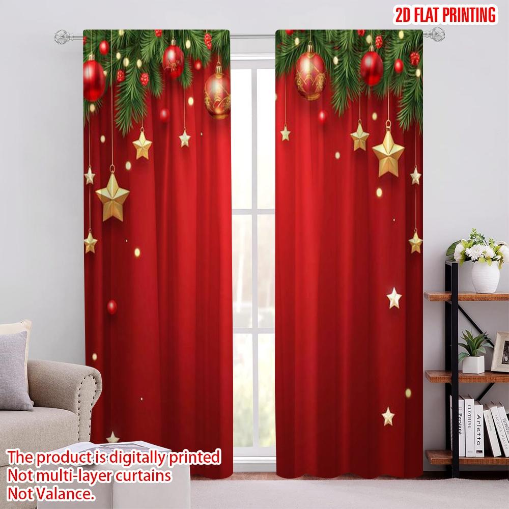 Set Of 2 Flat Printing Christmas Window Drapes Red Snowflakes Versatile Fabric Without Electricity Spring Party Holiday Curtain Made Polyester W100*H70(CM)-Grommet top&1PCS
Set Of 2 Flat Printing Christmas Window Drapes Red Snowflakes Versatile Fabric Without Electricity Spring Party Holiday Curtain Made Polyester W100*H70(CM)-Grommet top&1PCS