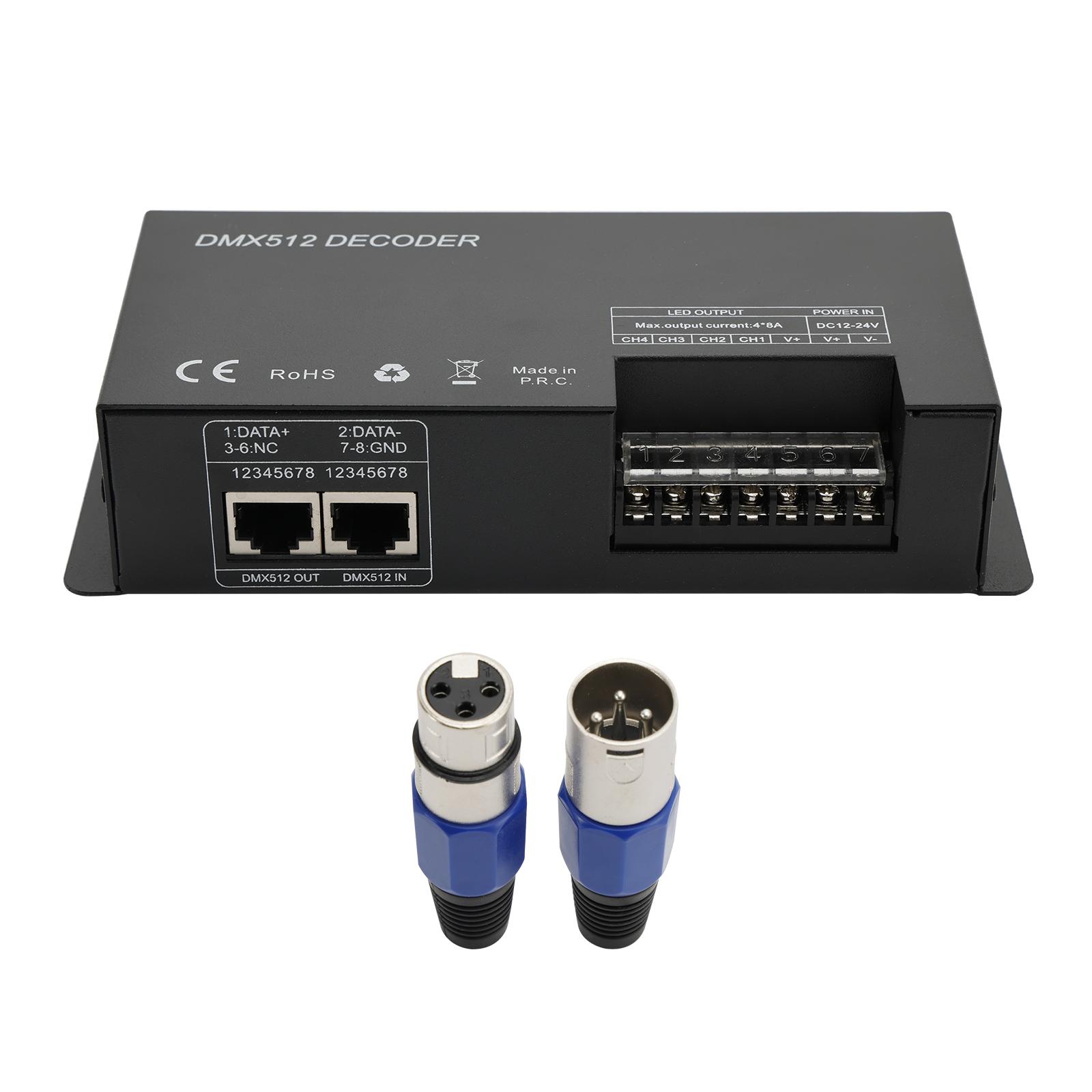 4-канальный DMX 512 декодер RGBW ШИМ диммер драйвер контроллер светодиодной ленты чёрный
4-канальный DMX 512 декодер RGBW ШИМ диммер драйвер контроллер светодиодной ленты чёрный