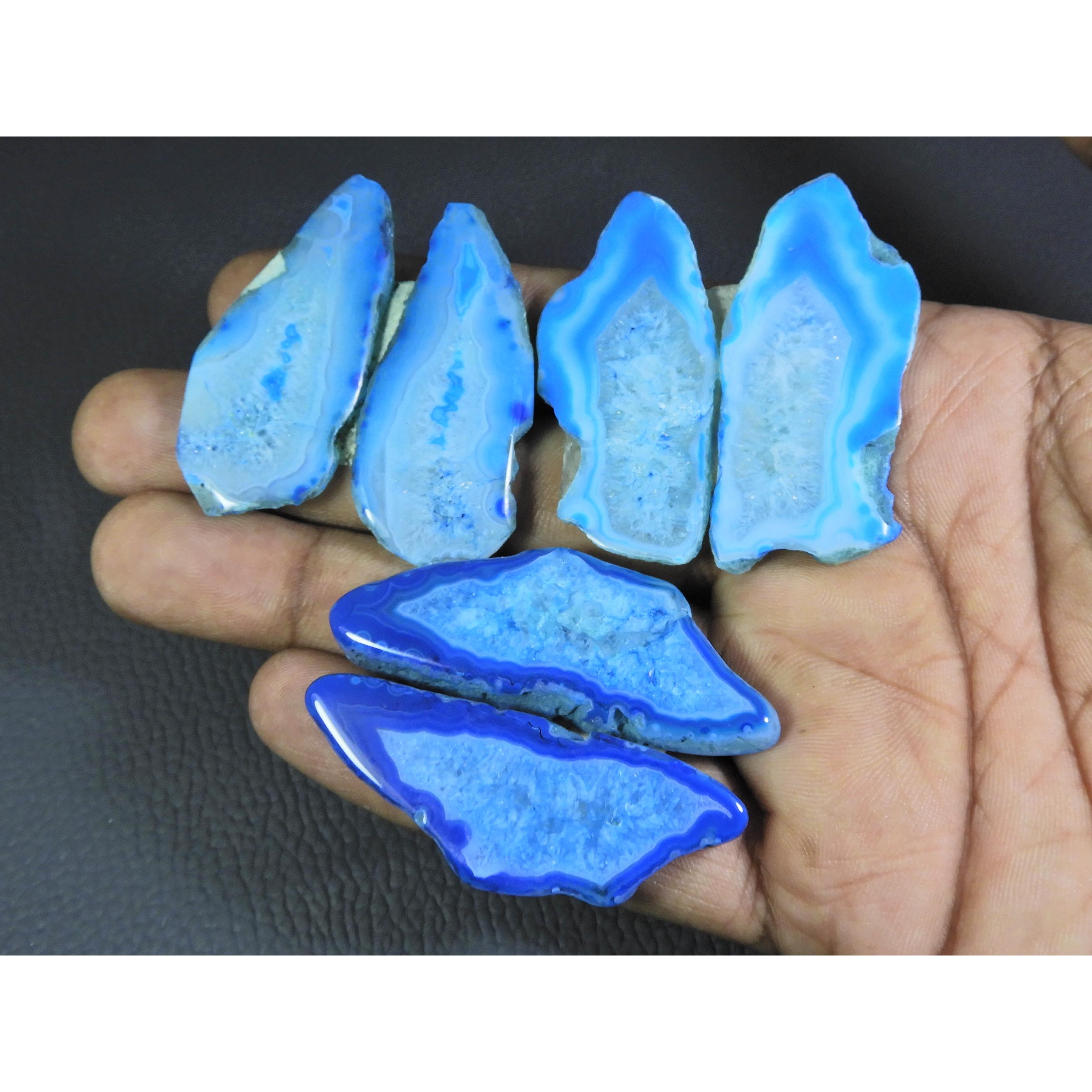 Dyed Slice Druzy Agate Matched pair Cabochon Loose Gemstone 3Pair Lot 221Cts A-718
Dyed Slice Druzy Agate Matched pair Cabochon Loose Gemstone 3Pair Lot 221Cts A-718