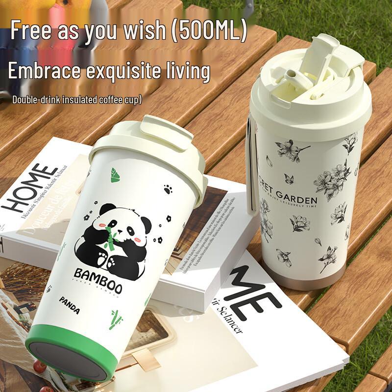 Panda Double Drink Coffee Thermos Mug
Panda Double Drink Coffee Thermos Mug