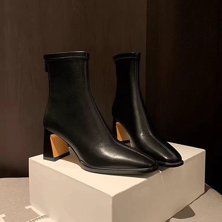 French Brown Women s High Heel Ankle Boots - Chunky Heel, Square Toe, Back Zipper, 2025 Korean Style Winter Elastic Boots 35
French Brown Women s High Heel Ankle Boots - Chunky Heel, Square Toe, Back Zipper, 2025 Korean Style Winter Elastic Boots 35