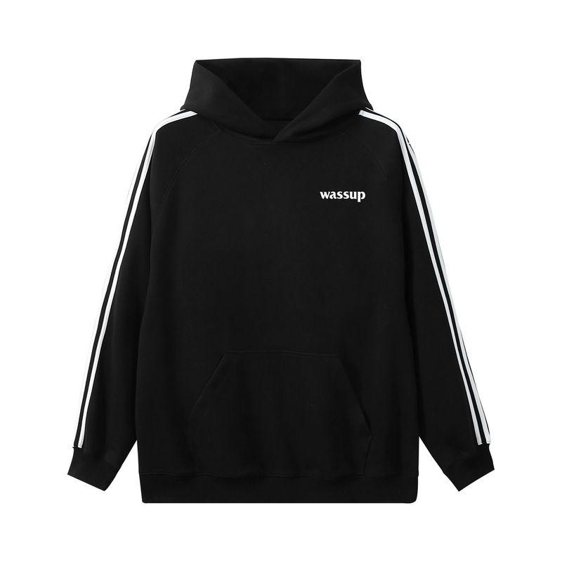 Wassup Heods Letter Heavyweight Striped Sweatshirt for Men, Autumn and Winter Simple Sports Casual Street Fashion Brand Hoodie Black L
Wassup Heods Letter Heavyweight Striped Sweatshirt for Men, Autumn and Winter Simple Sports Casual Street Fashion Brand Hoodie Black L