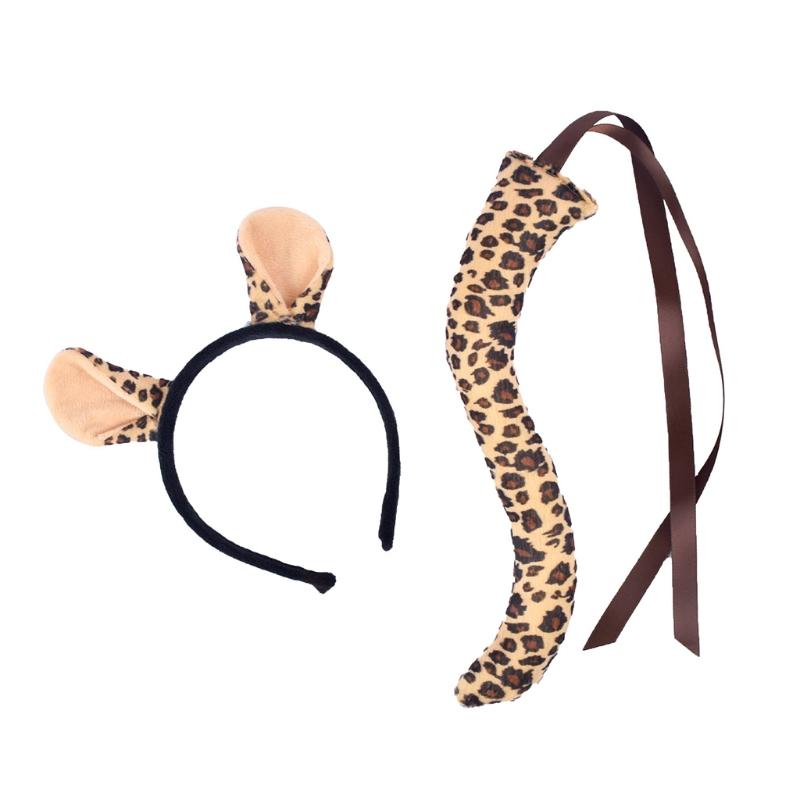 Halloween Animal Costume Kit Leopard Giraffe Tiger Ears Hairband Tail Set Cartoon Hair Hoop Cosplay Party Supplies
Halloween Animal Costume Kit Leopard Giraffe Tiger Ears Hairband Tail Set Cartoon Hair Hoop Cosplay Party Supplies