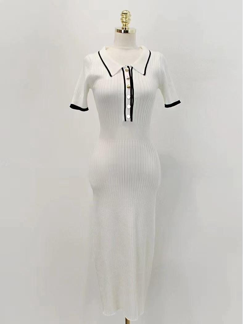 Euro-American Patchwork Color Block Single-breasted Knit Dress with Hip-hugging Fit and Short Sleeves Large брудно-білий
Euro-American Patchwork Color Block Single-breasted Knit Dress with Hip-hugging Fit and Short Sleeves Large брудно-білий