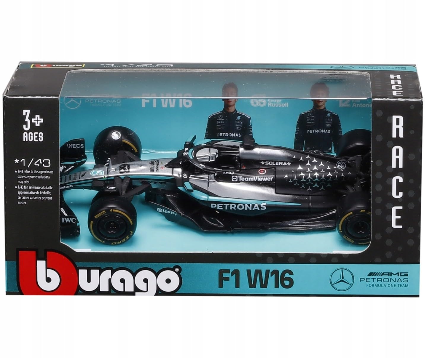 Bburago 2025 Модель F1 Mercedes AMG Petronas F1 W16 Команда Джорджа Расселла Гран-при Австралии Гонка Спортивный автомобиль Миниатюра Металлическая модель Готовый продукт 1/43 #63 / чёрный
Bburago 2025 Модель F1 Mercedes AMG Petronas F1 W16 Команда Джорджа Расселла Гран-при Австралии Гонка Спортивный автомобиль Миниатюра Металлическая модель Готовый продукт 1/43 #63 / чёрный