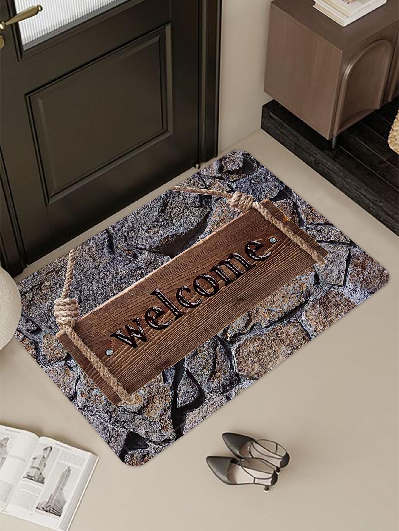 Stone and Letter Patterned Door Mat Velvet Rectangle Rug for Entrance Living Room Kitchen Bathroom Bedside Carpet Welcome Mat 30x50cm
Stone and Letter Patterned Door Mat Velvet Rectangle Rug for Entrance Living Room Kitchen Bathroom Bedside Carpet Welcome Mat 30x50cm
