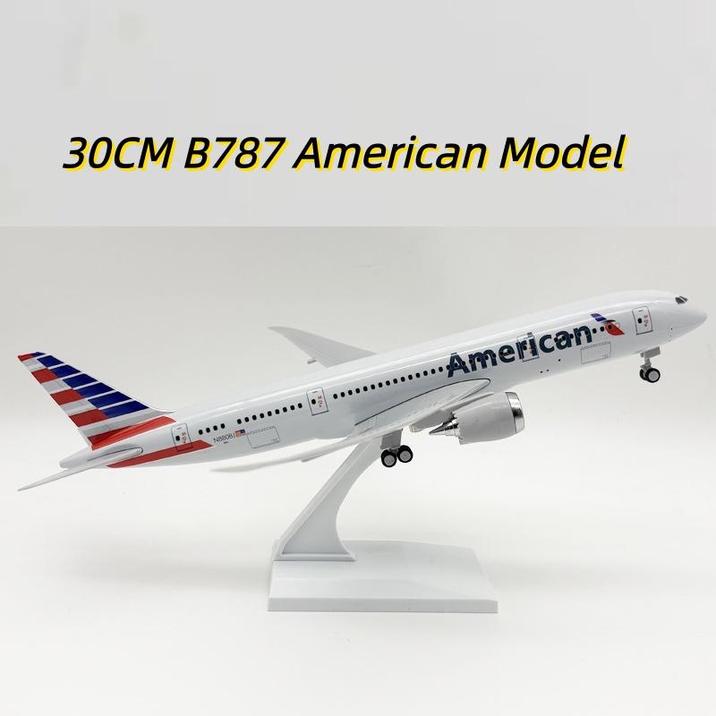 30cm Aircraft 1/240 Scale B787 Airplane Resin Simulation American Model With Wheels & Base Toys Plane Office Decor
30cm Aircraft 1/240 Scale B787 Airplane Resin Simulation American Model With Wheels & Base Toys Plane Office Decor