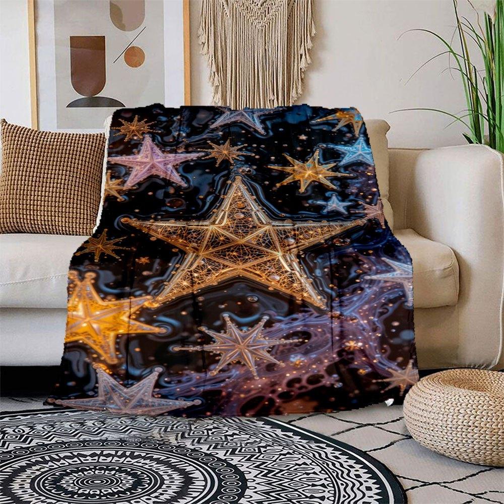 Golden Starry Night Wall Art Decor Blanket Flannel Throw Blanket for Sofa, Bed, Travel, Camping, Office, Couch, Chair, And Bed Gift for Chr 150x180cm
Golden Starry Night Wall Art Decor Blanket Flannel Throw Blanket for Sofa, Bed, Travel, Camping, Office, Couch, Chair, And Bed Gift for Chr 150x180cm