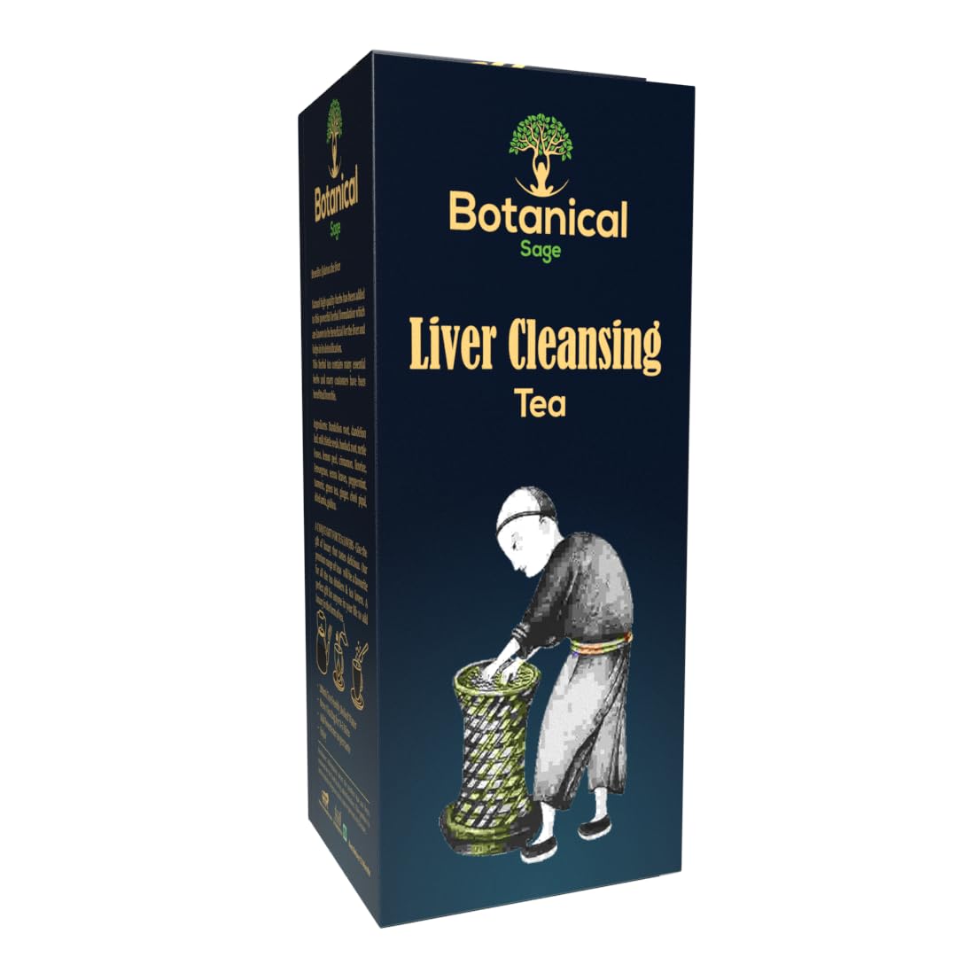 Botanical Sage- Liver Cleansing tea 30 Pyramid Teabags | 30 Days Pack | With Goodness of Dandelion Root & Leaf, Milk thistle seeds, Amla, Go
Botanical Sage- Liver Cleansing tea 30 Pyramid Teabags | 30 Days Pack | With Goodness of Dandelion Root & Leaf, Milk thistle seeds, Amla, Go