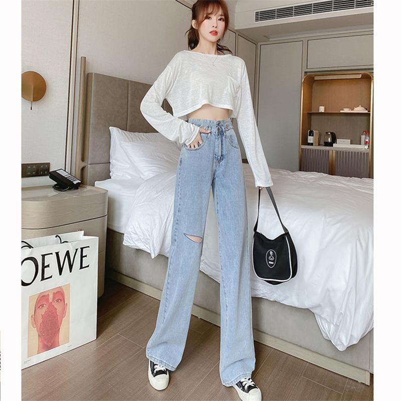 Весна 2022, модные женские рваные джинсы с высокой талией, женские широкие джинсы, мешковатые женские джинсовые капри, брюки, джинсовые брюки для мамы
Весна 2022, модные женские рваные джинсы с высокой талией, женские широкие джинсы, мешковатые женские джинсовые капри, брюки, джинсовые брюки для мамы
