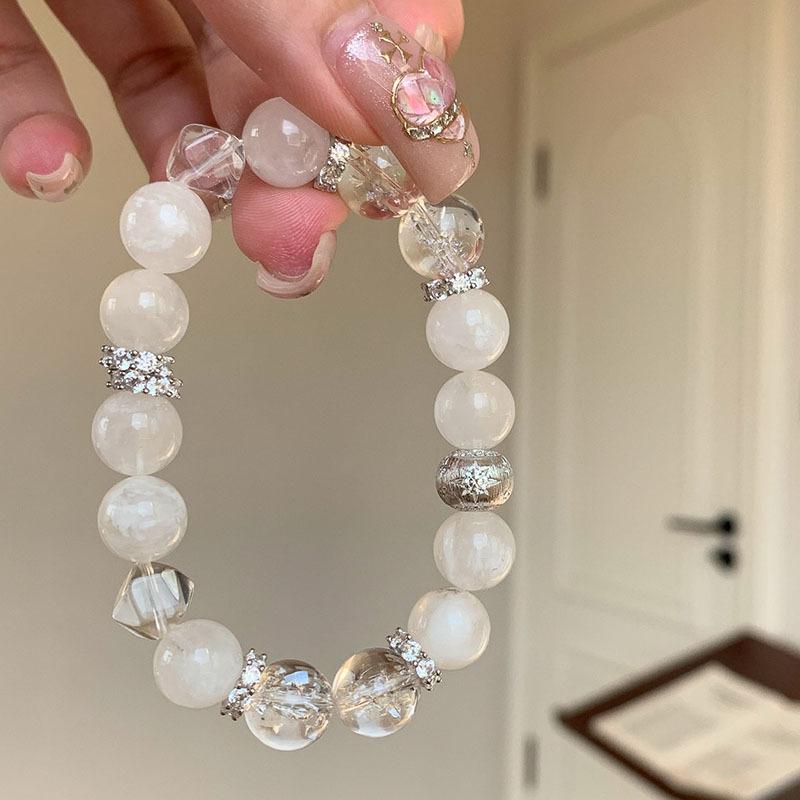 White classic round beads bracelets for women diamond inlay star shaped high-end simple crystal bracelet banquet jewelry 16cm белый
White classic round beads bracelets for women diamond inlay star shaped high-end simple crystal bracelet banquet jewelry 16cm белый